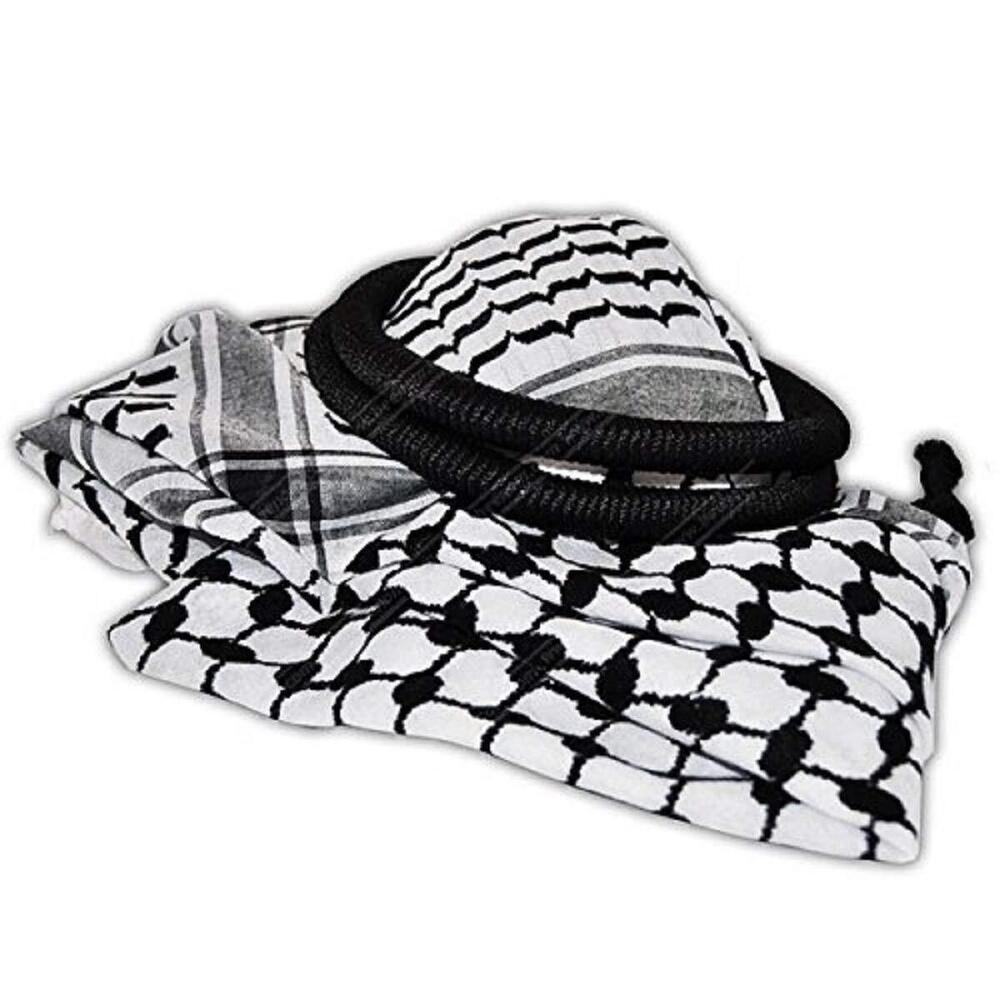 5556 Arafat arab scarf shawl Keffiyeh Kafiya shemagh desret palestine +